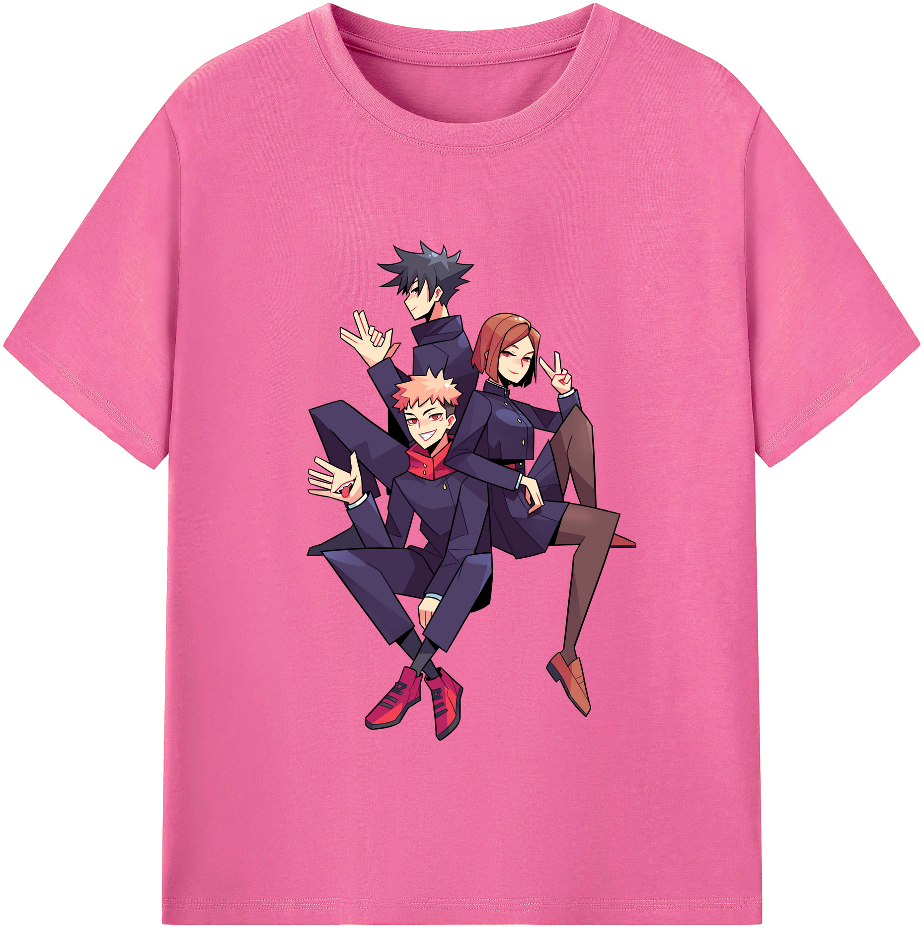（画像用） 呪術廻戦 Jujutsu Kaisen レディースカジュアルプリントTシャツ（綿100％）